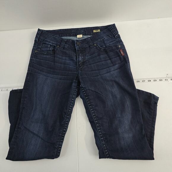Silver Suki capri jeans dark wash size 30 womens blue 6455 - Picture 1 of 12